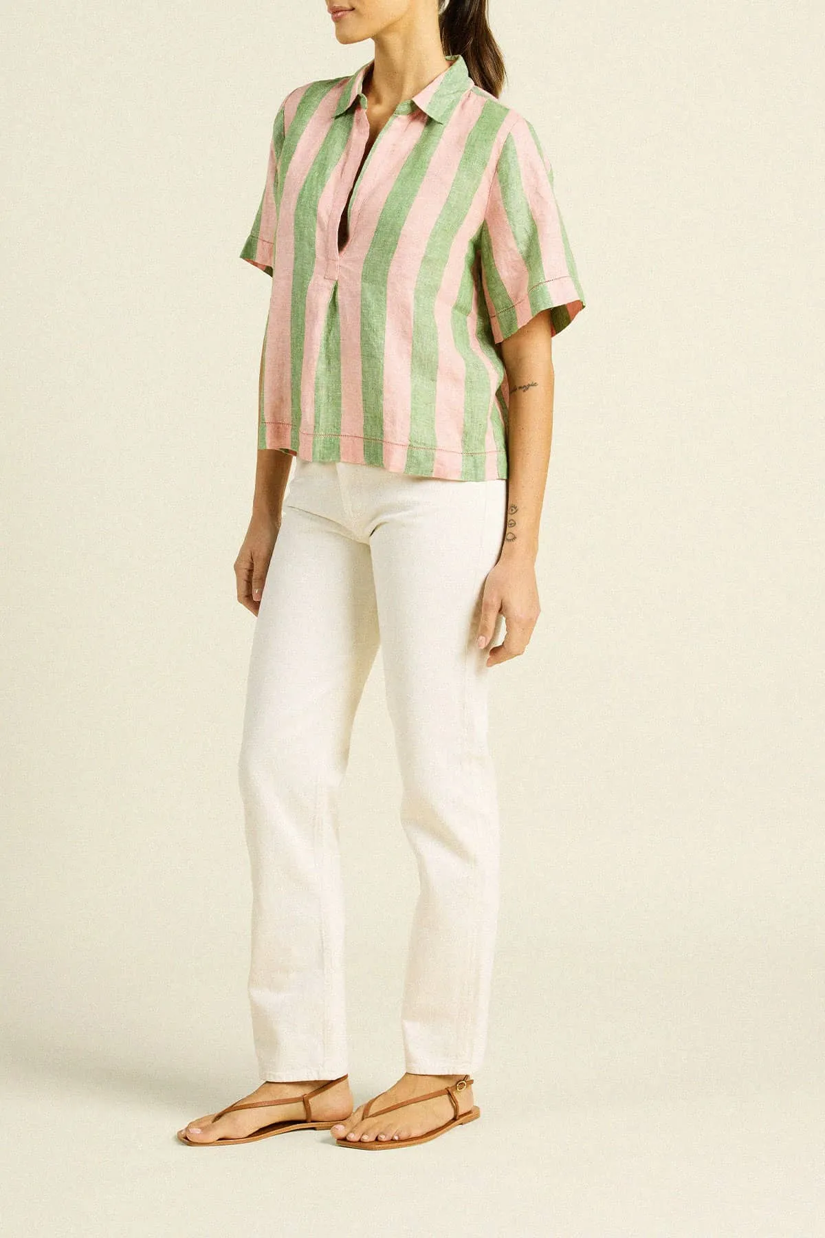 Cora Shirt Watermelon Stripe sold by Trovata product image thumbnail 4