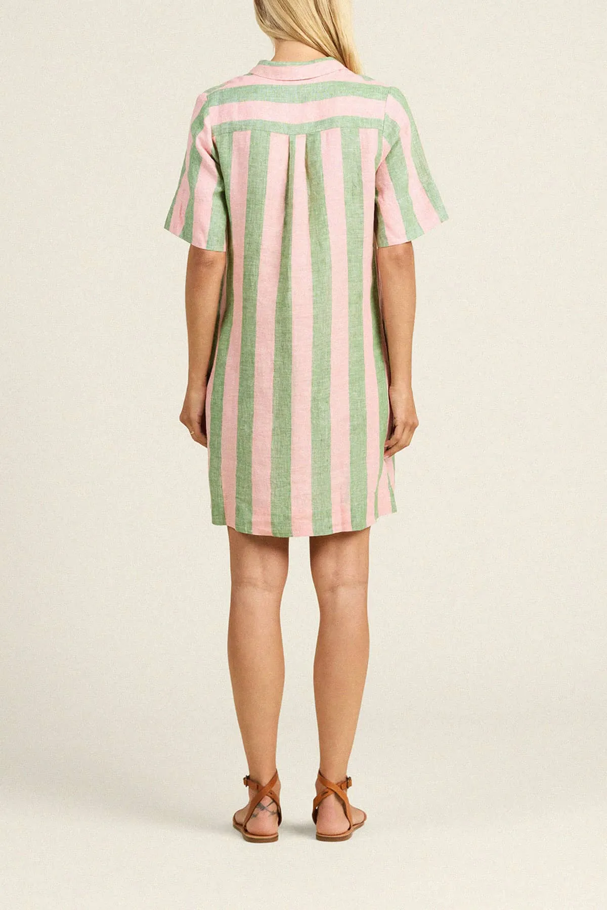 Dana Dress Watermelon Stripe sold by Trovata product image thumbnail 5