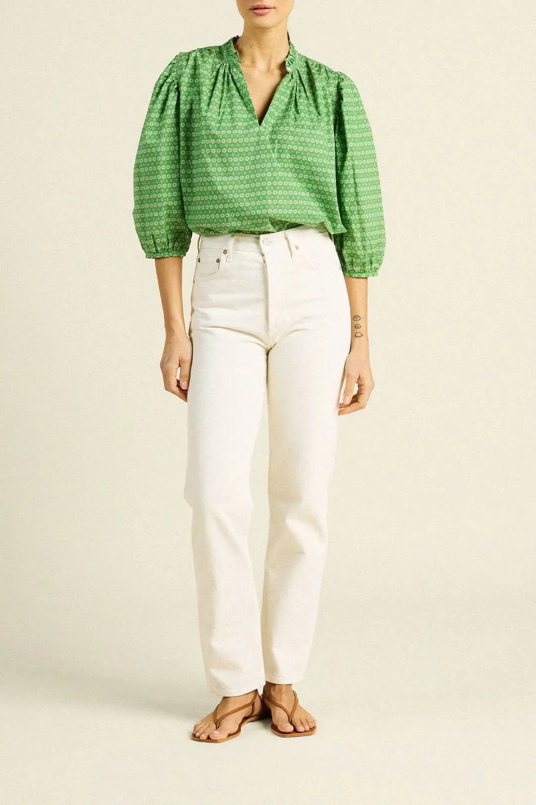 Orly Blouse Green Medallion sold by Trovata product image thumbnail 2