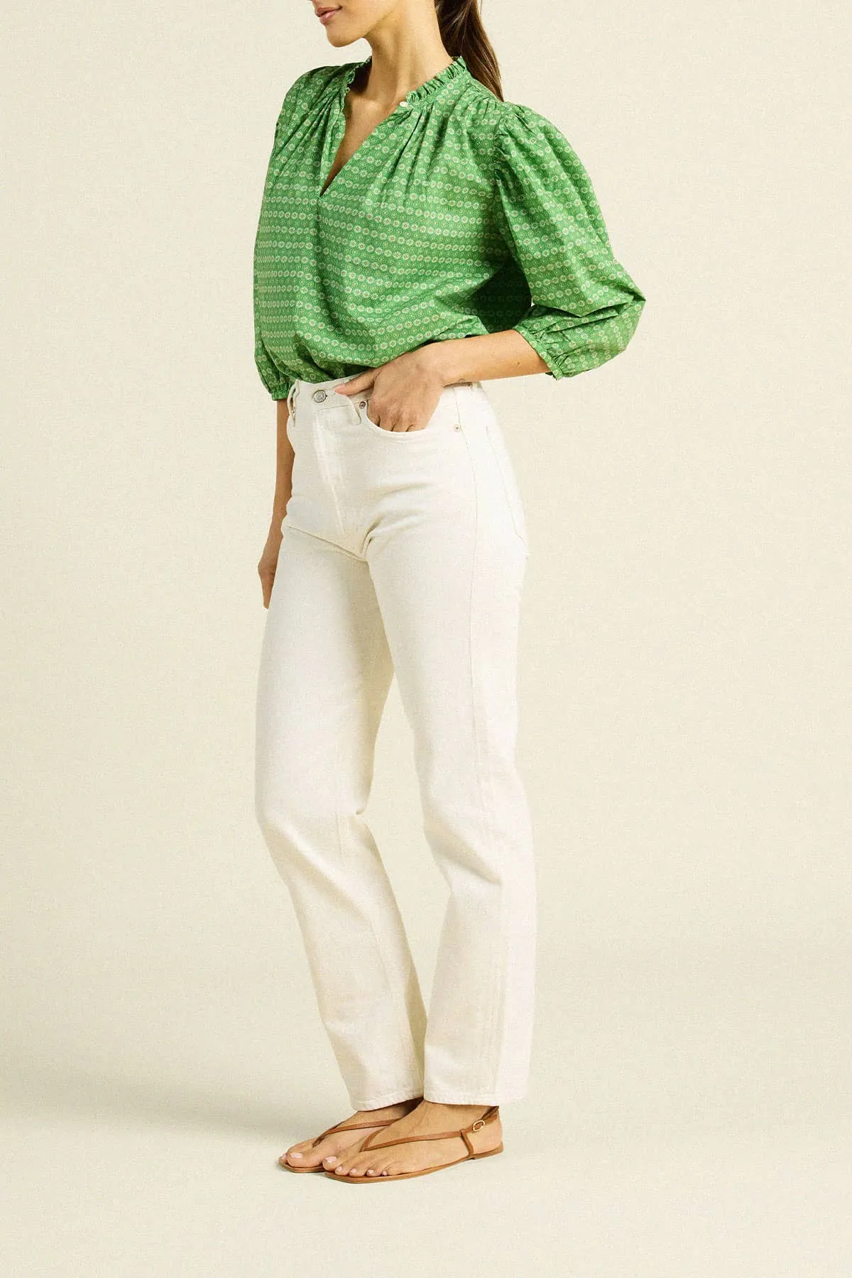 Orly Blouse Green Medallion sold by Trovata product image thumbnail 3