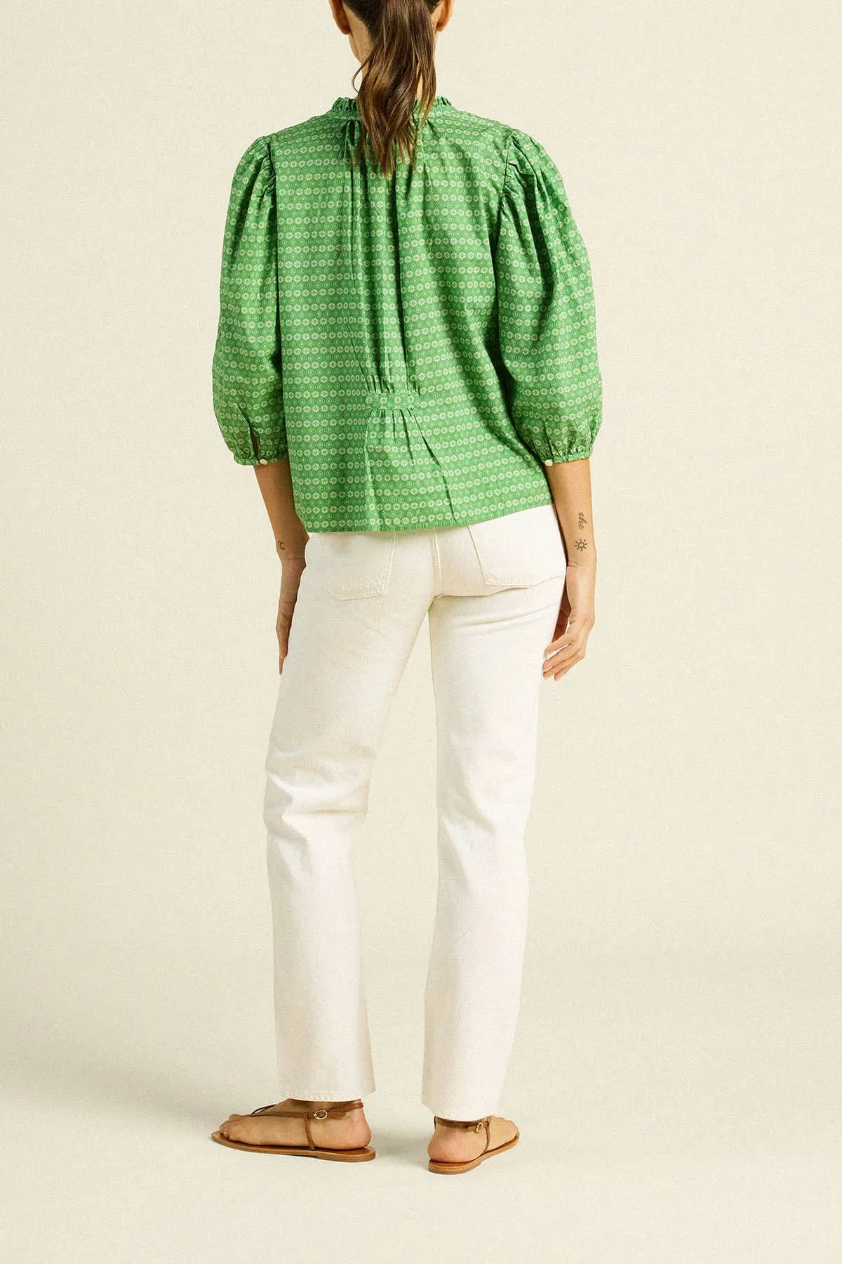 Orly Blouse Green Medallion sold by Trovata product image thumbnail 4