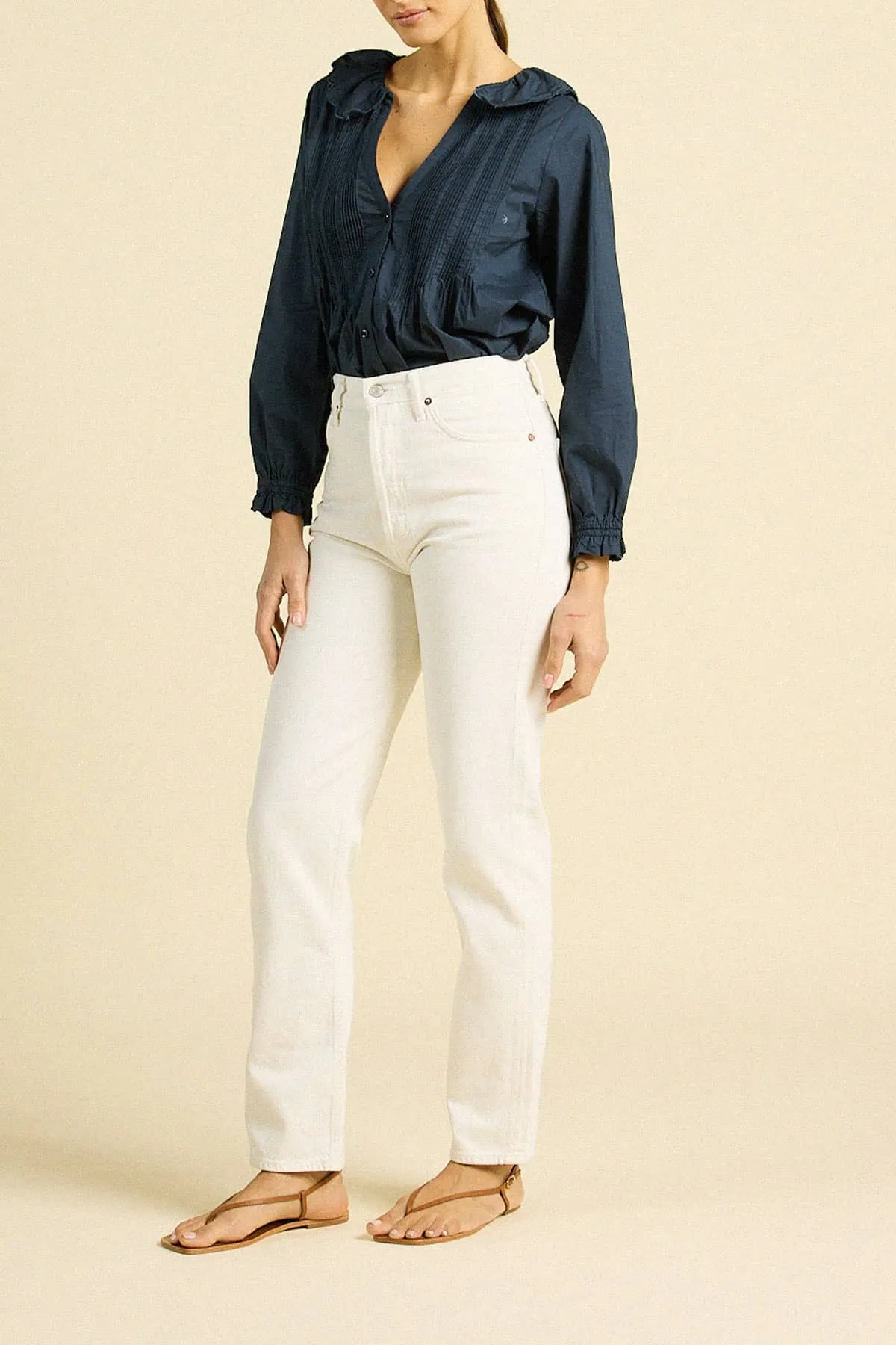 Francine Blouse Navy Poplin sold by Trovata product image thumbnail 2