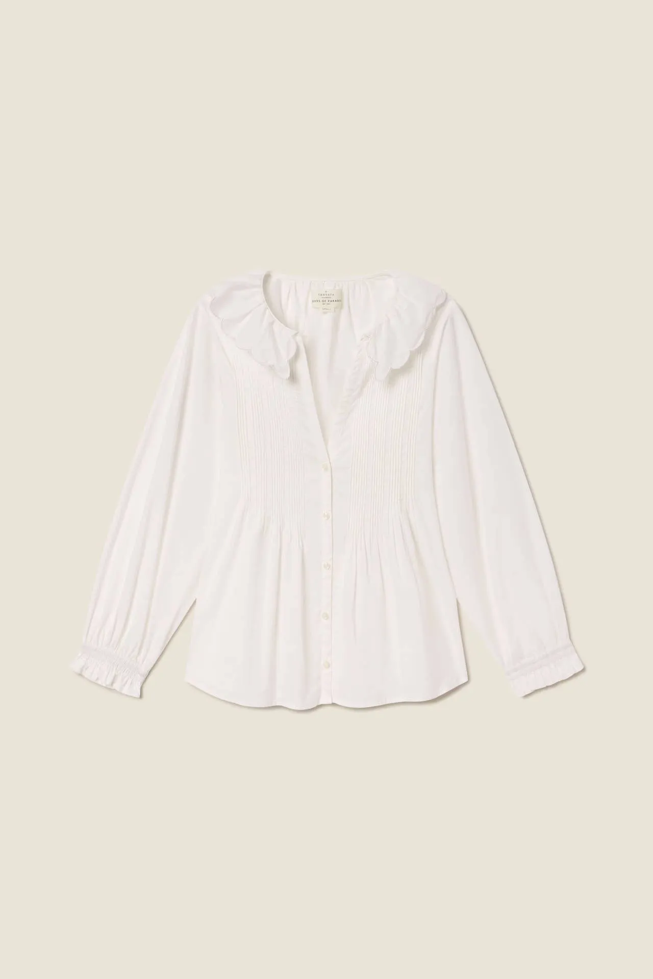 Francine Blouse White Poplin sold by Trovata