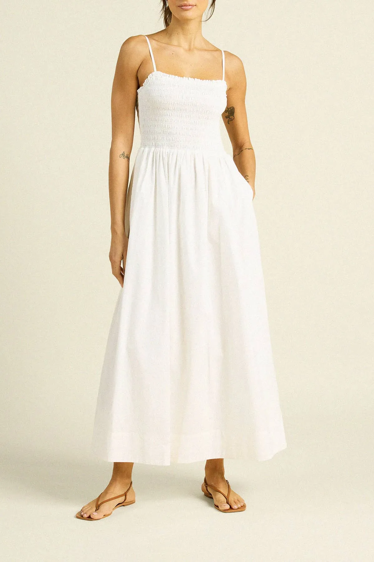 Carmen Dress White Poplin sold by Trovata product image thumbnail 3