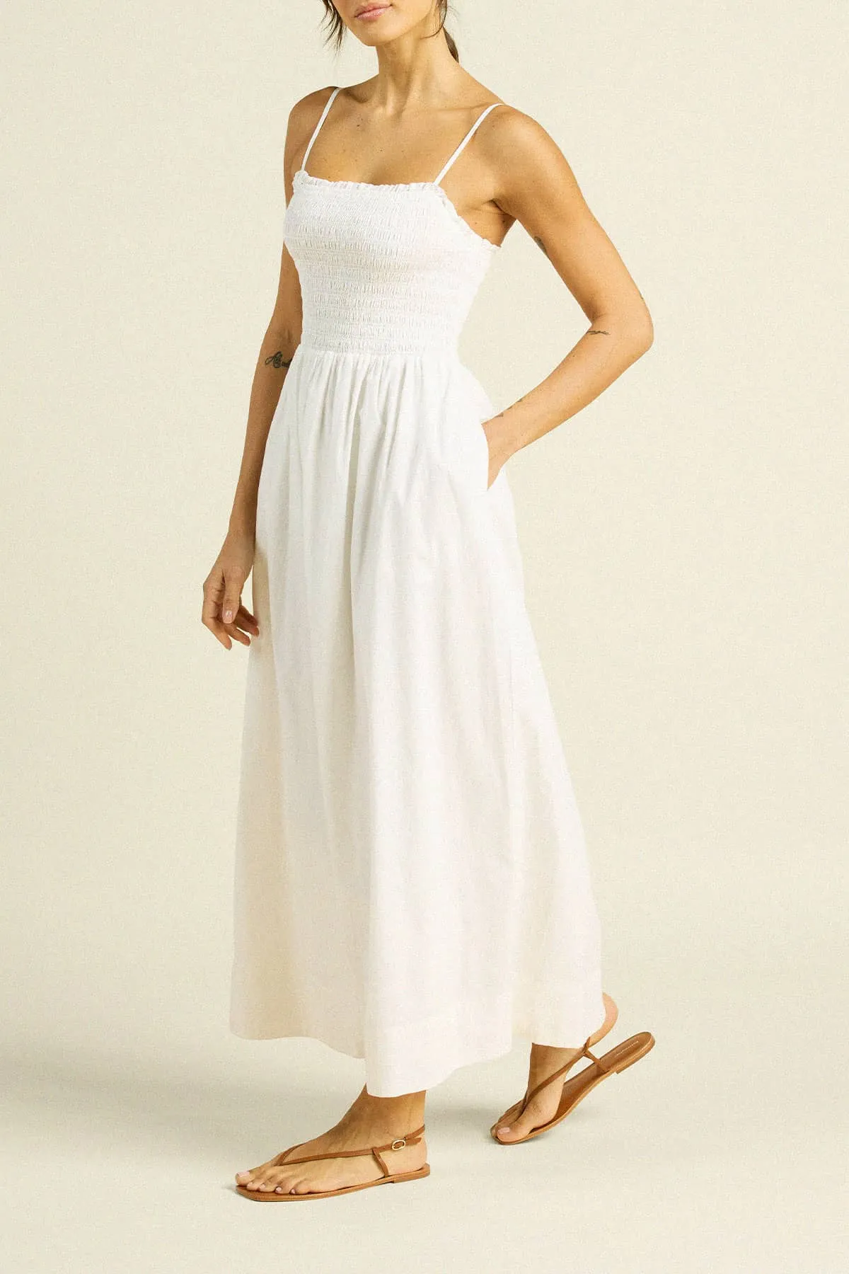 Carmen Dress White Poplin sold by Trovata product image thumbnail 4
