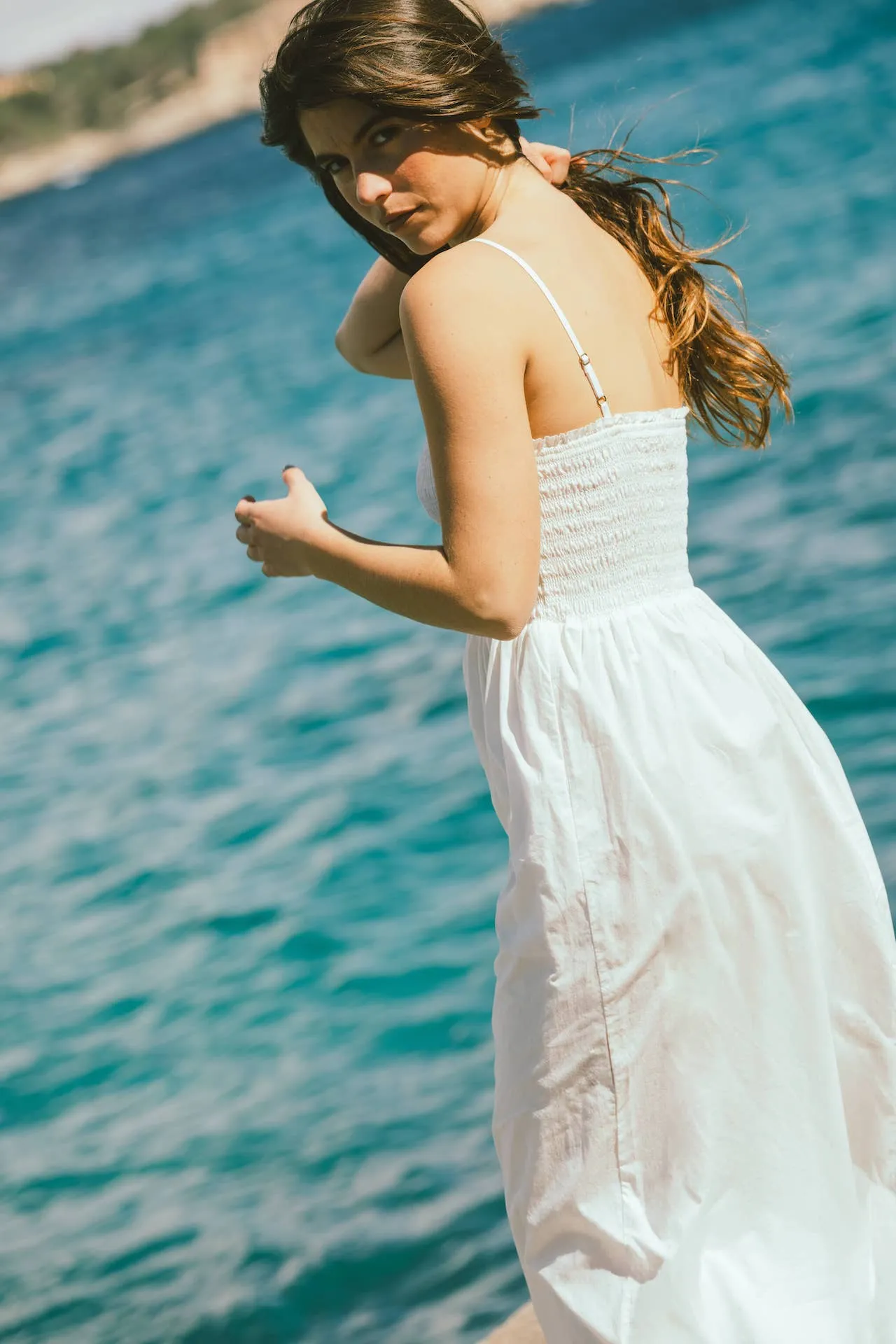 Carmen Dress White Poplin sold by Trovata product image thumbnail 2