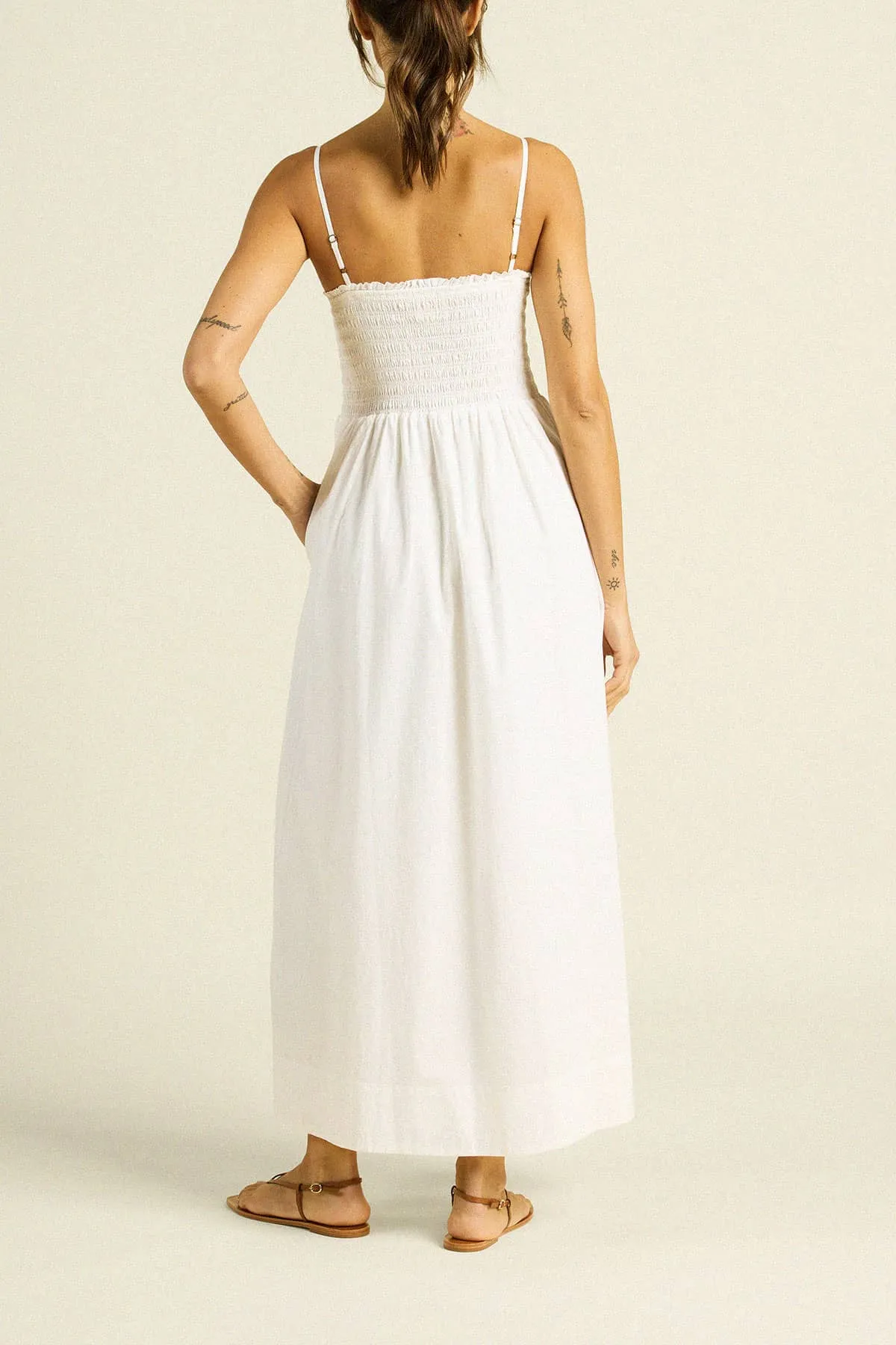Carmen Dress White Poplin sold by Trovata product image thumbnail 5