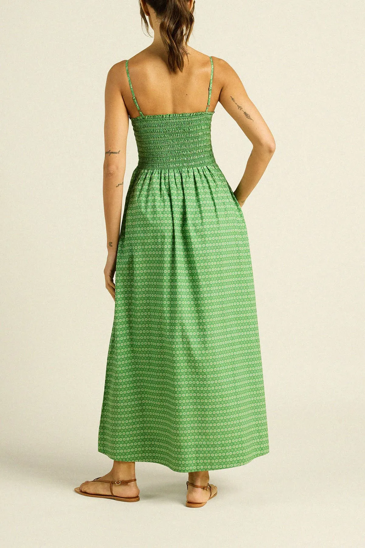 Carmen Dress Green Medallion sold by Trovata product image thumbnail 4
