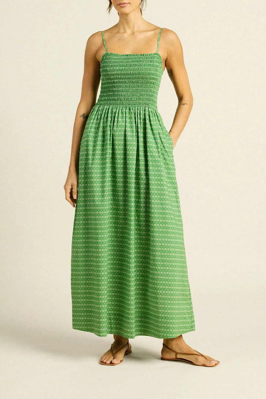Carmen Dress Green Medallion sold by Trovata product image thumbnail 2