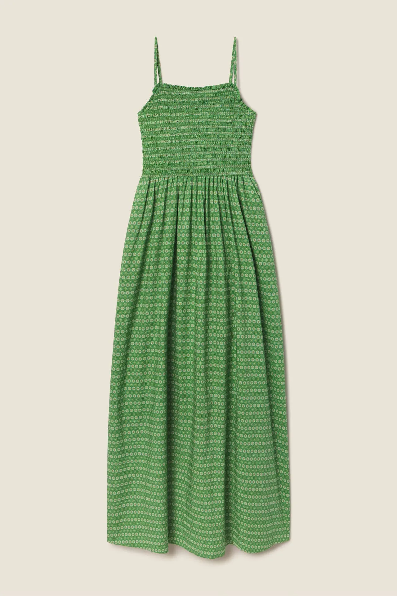 Carmen Dress Green Medallion sold by Trovata