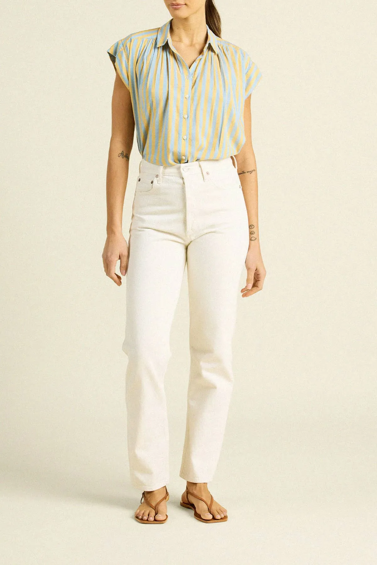 Della Shirt Golden Hour Stripe sold by Trovata product image thumbnail 3
