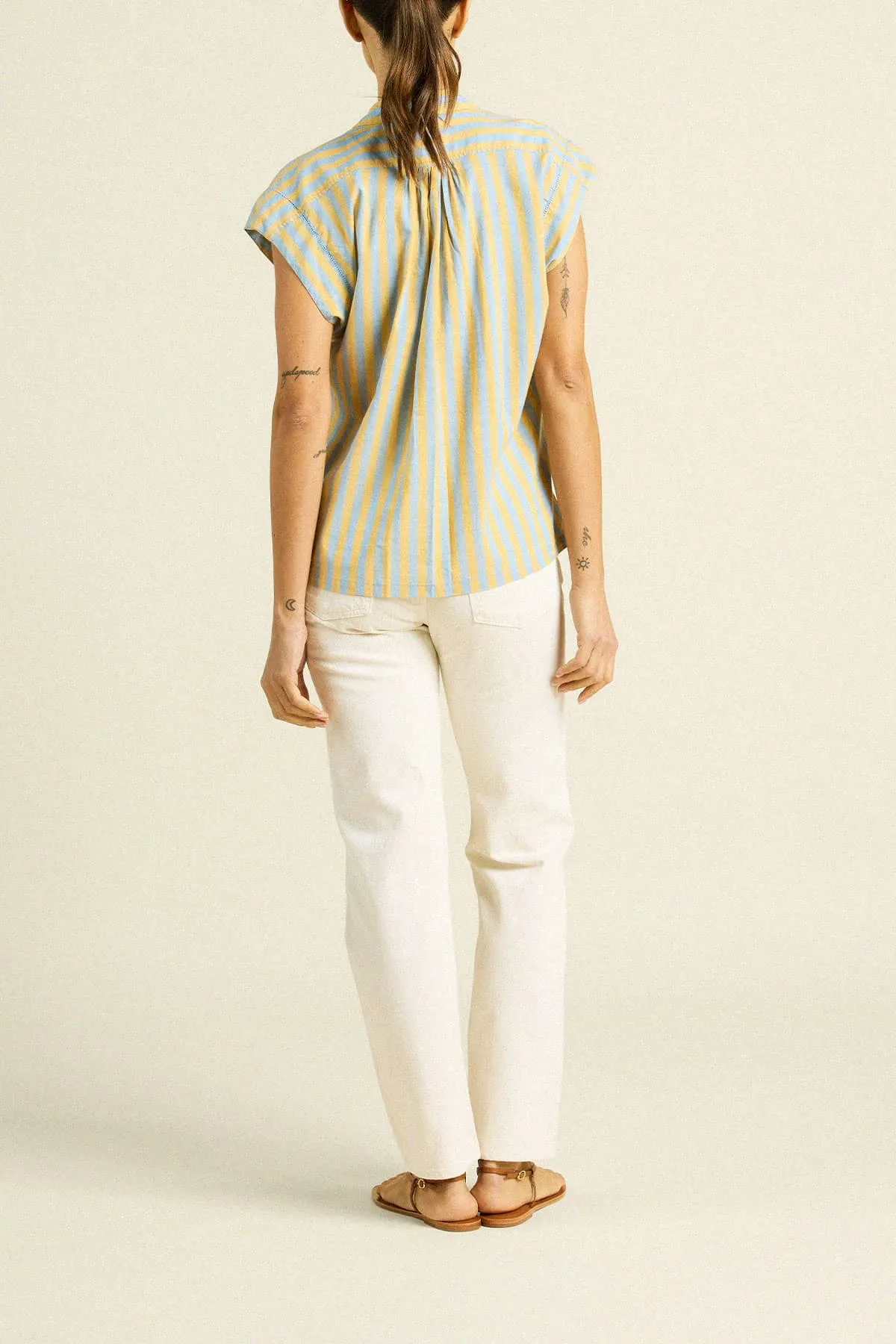 Della Shirt Golden Hour Stripe sold by Trovata product image thumbnail 4