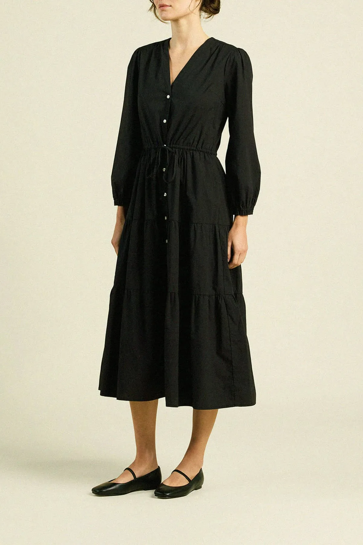 Ainsley "B" Dress Black Poplin sold by Trovata product image thumbnail 4