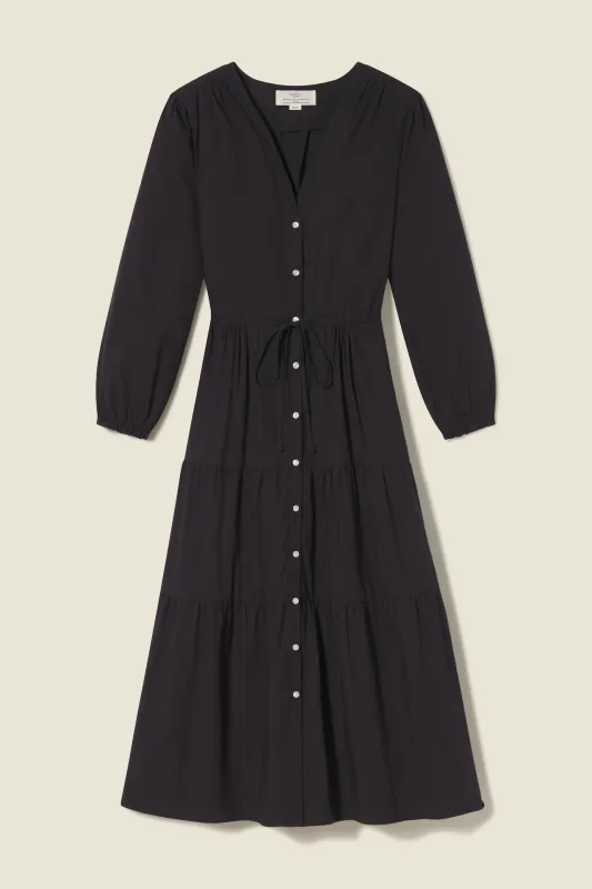 Ainsley "B" Dress Black Poplin sold by Trovata
