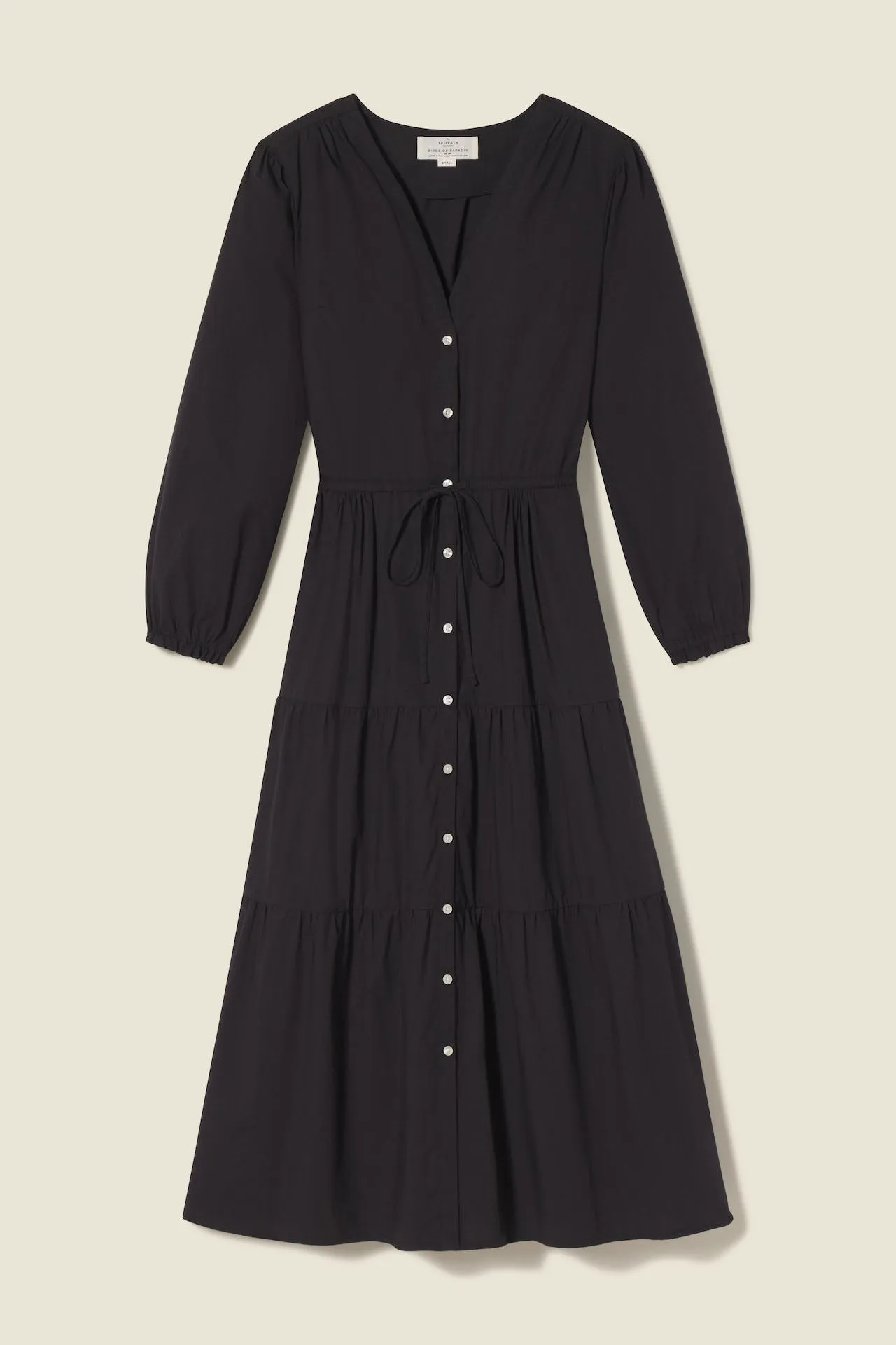 Ainsley "B" Dress Black Poplin sold by Trovata