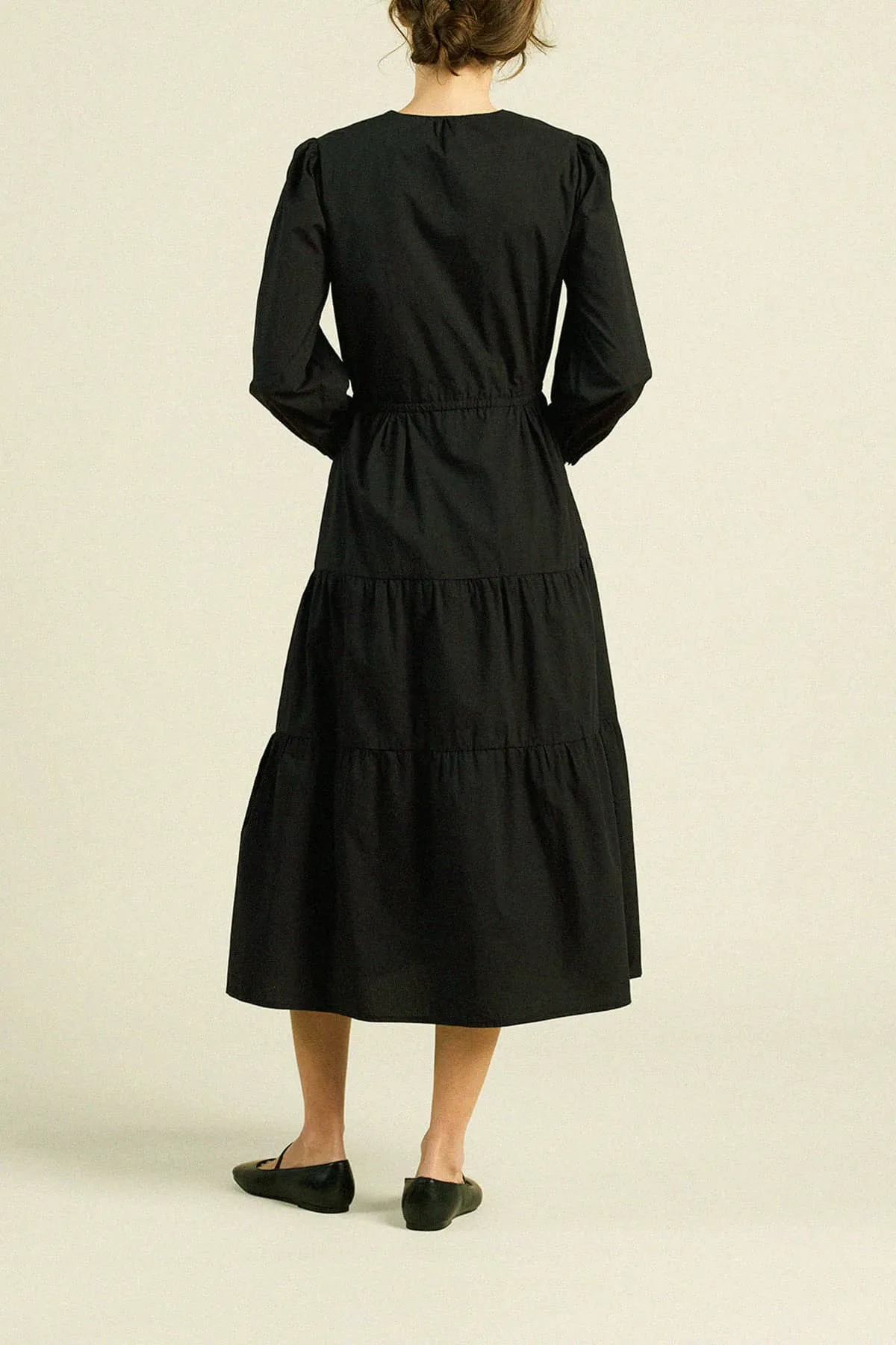 Ainsley "B" Dress Black Poplin sold by Trovata product image thumbnail 5