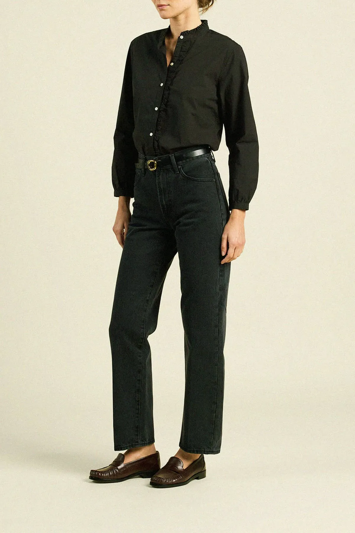 Helena Shirt Black Poplin sold by Trovata product image thumbnail 4