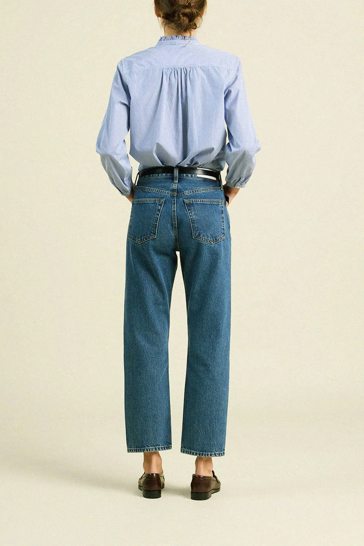 Helena Shirt Blue/White Stripe sold by Trovata product image thumbnail 4