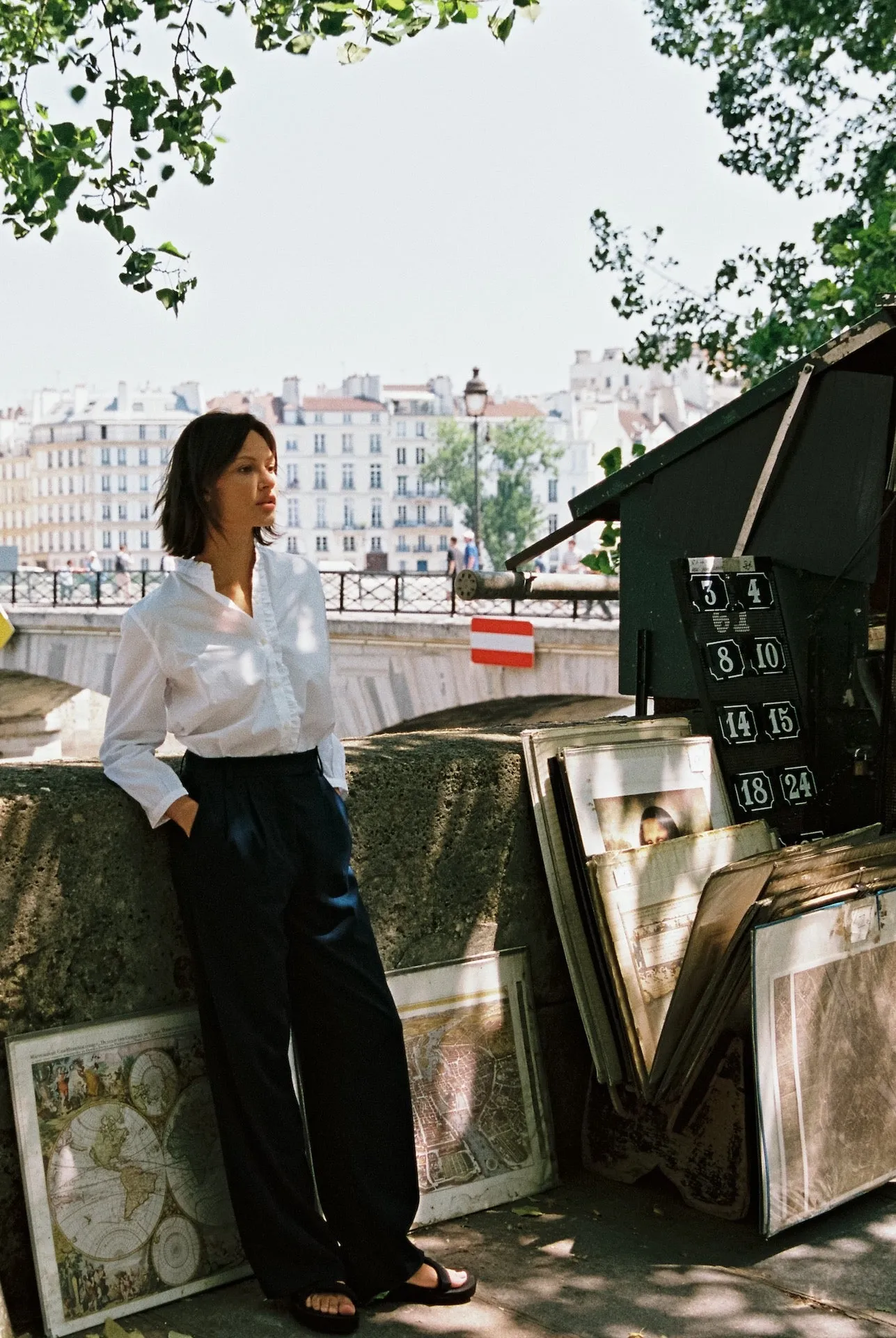 Helena Shirt White Poplin sold by Trovata product image thumbnail 2