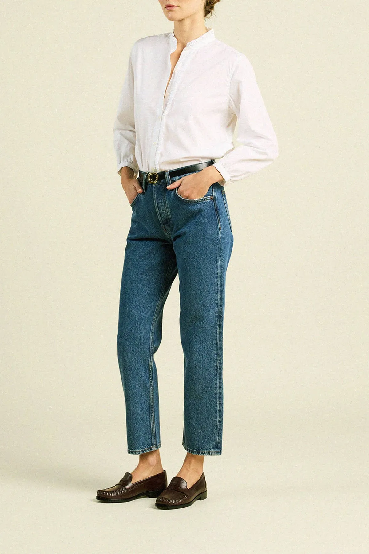 Helena Shirt White Poplin sold by Trovata product image thumbnail 4