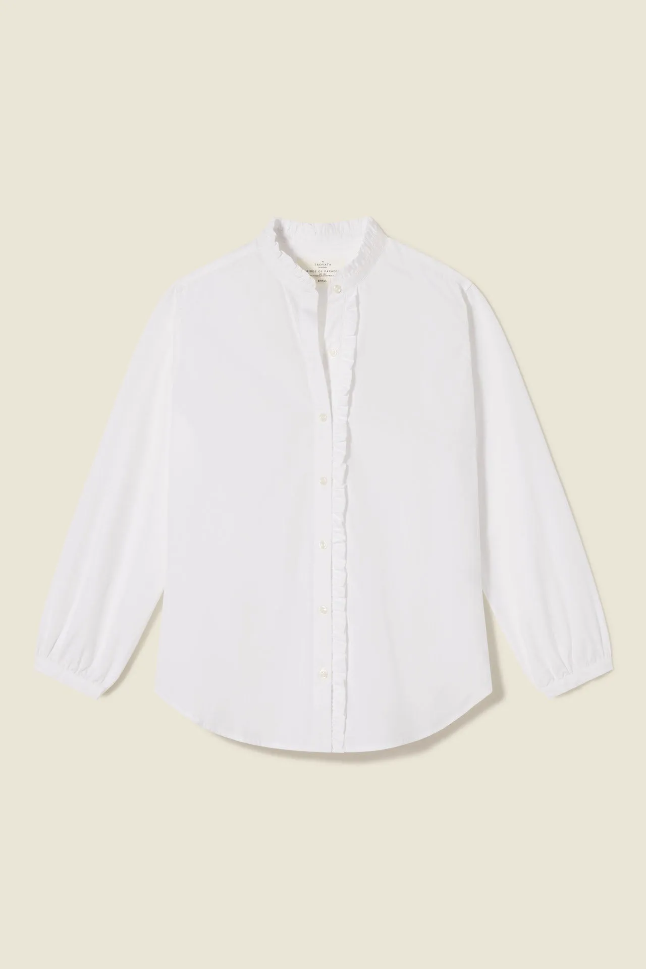 Helena Shirt White Poplin sold by Trovata