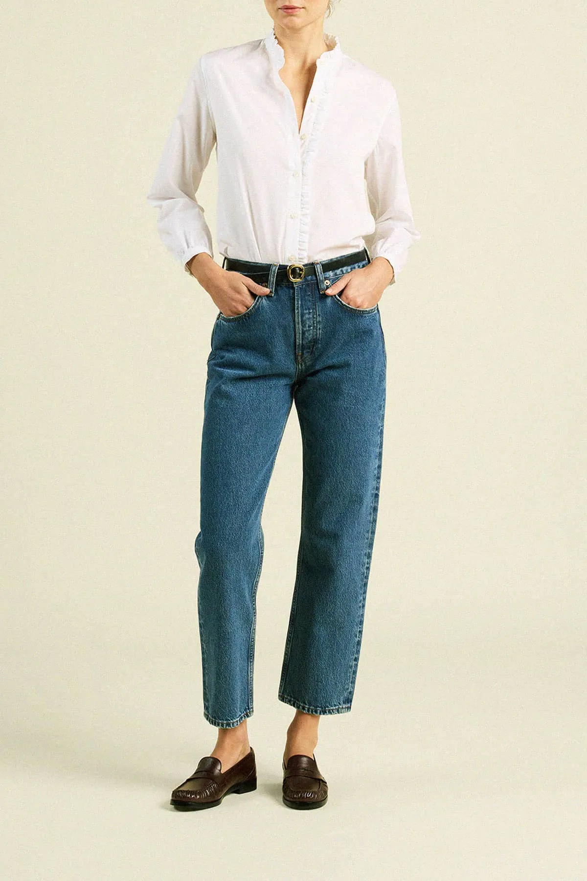 Helena Shirt White Poplin sold by Trovata product image thumbnail 3