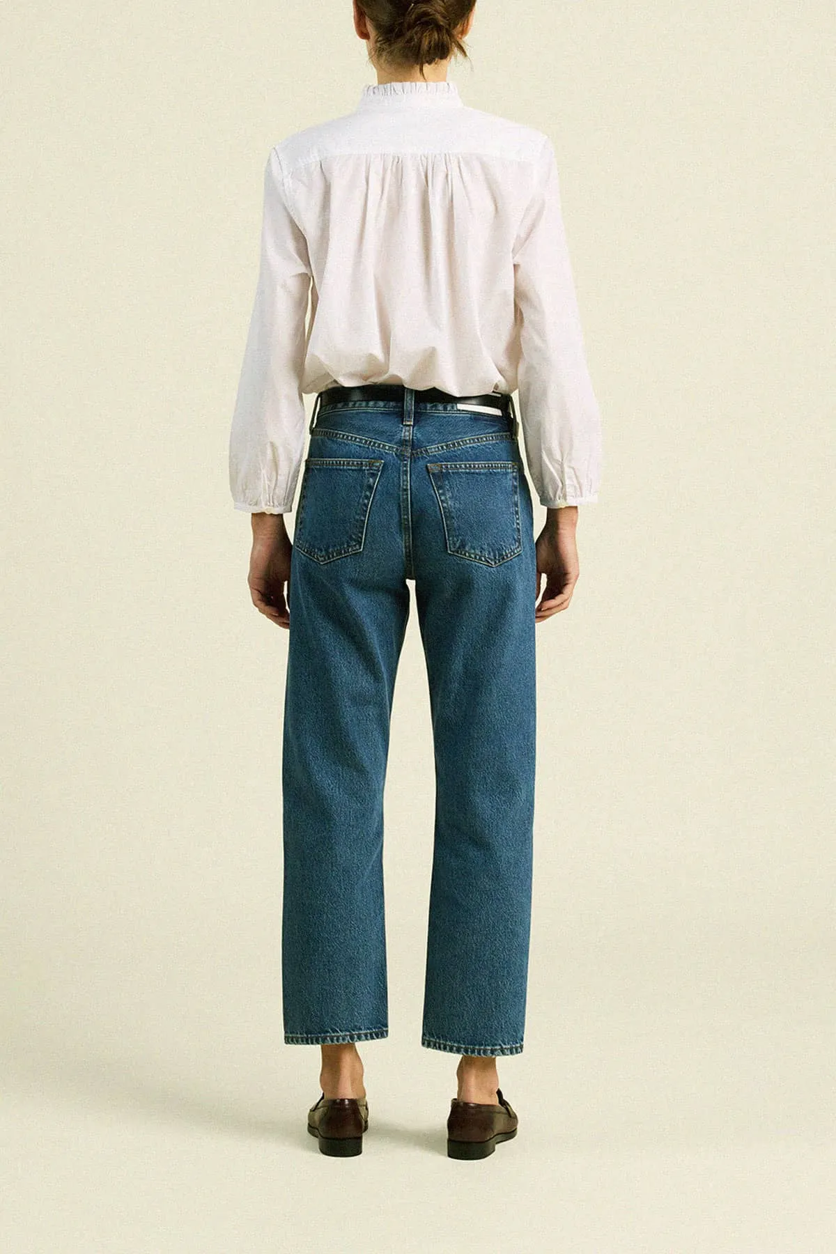 Sara B Henley Shirt White Poplin sold by Trovata product image thumbnail 4