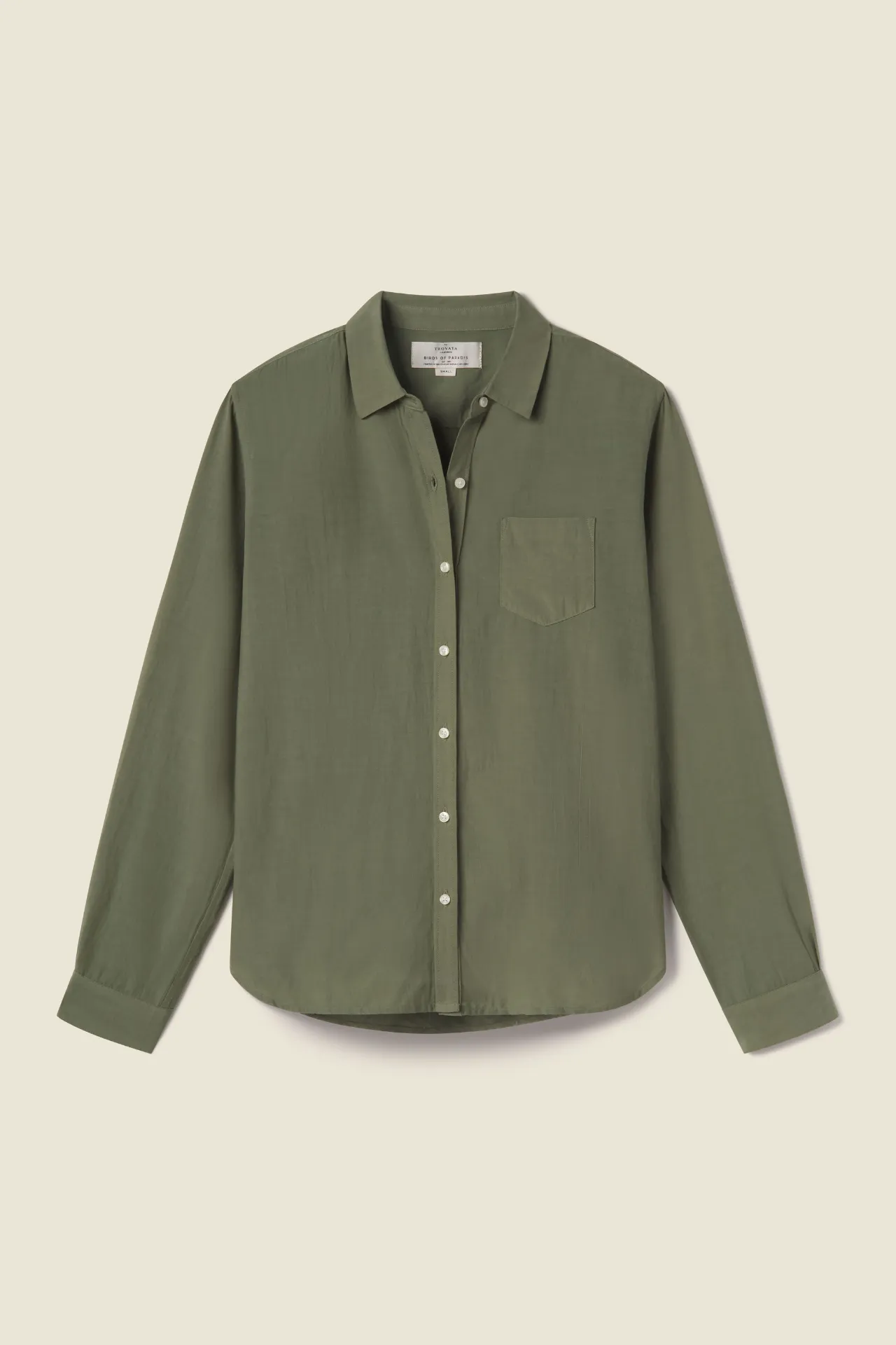 Grace Classic Shirt Olive sold by Trovata