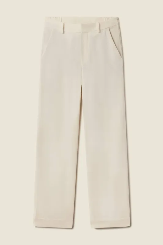 Finch Pant Ivory Twill made by Trovata