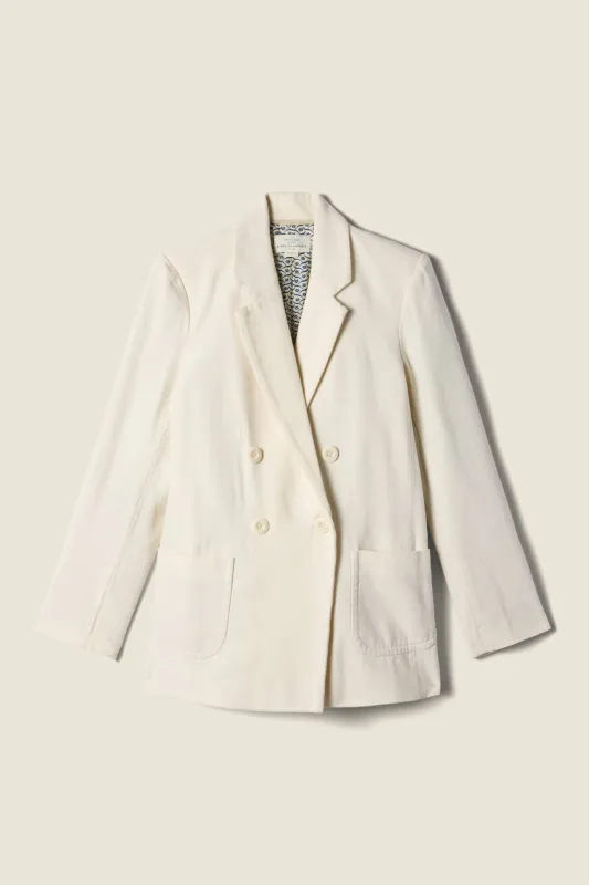 Grant Blazer Ivory Twill sold by Trovata