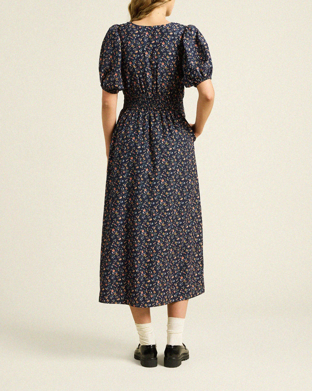 Sonia Dress Navy Rosette sold by Trovata product image thumbnail 4