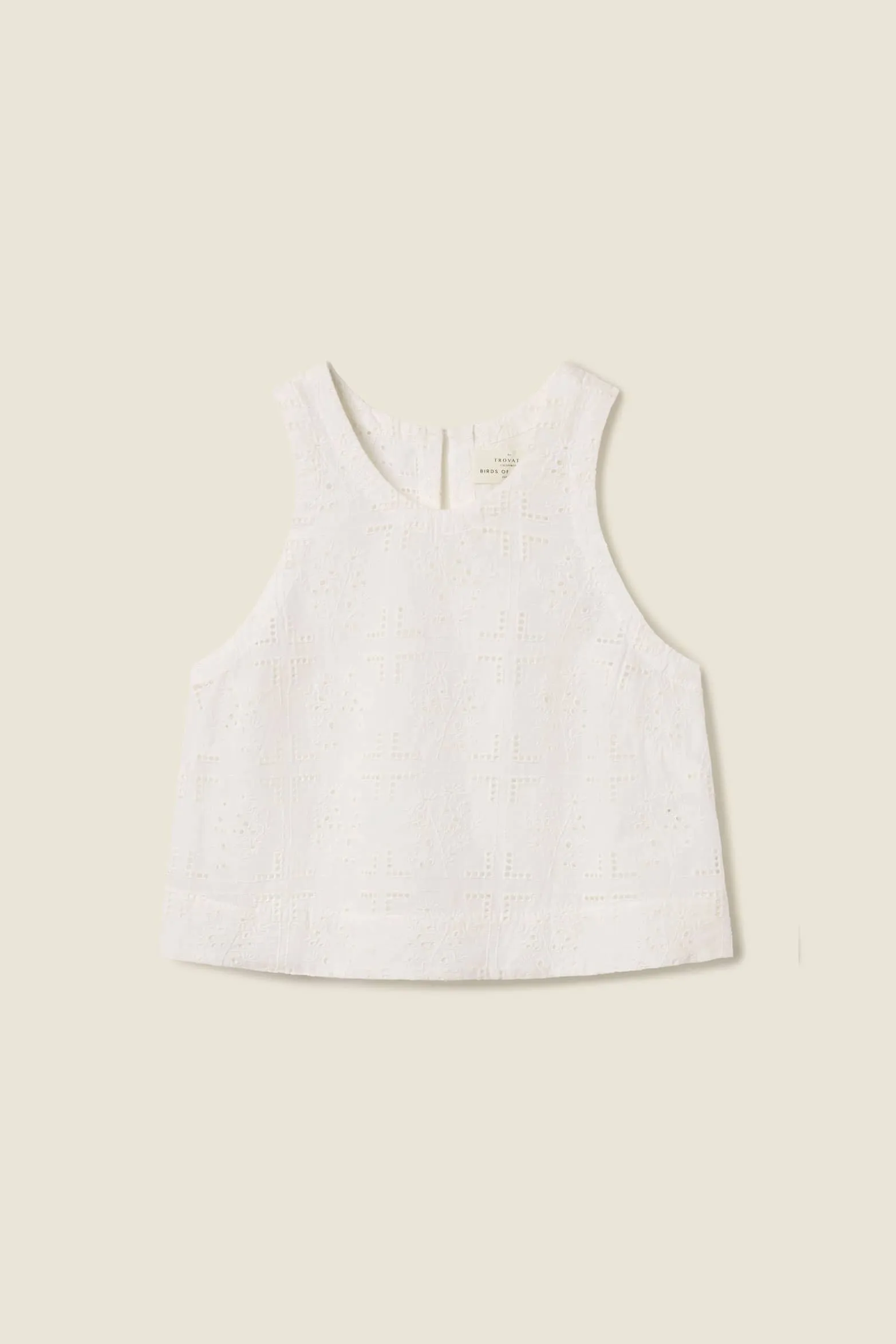 Esther Tank Handkerchief Eyelet sold by Trovata