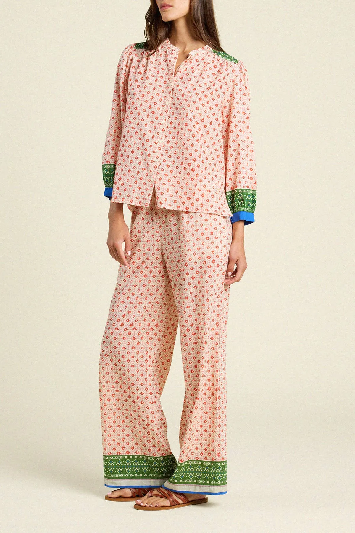 Clara Blouse Santorini Border sold by Trovata product image thumbnail 4