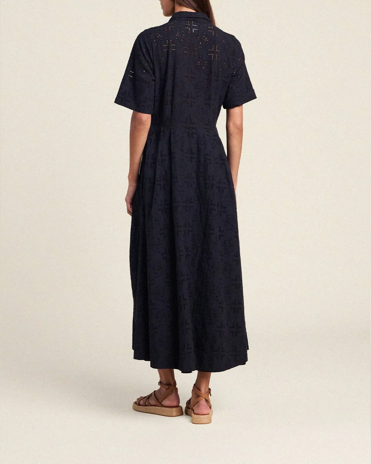 Aster Dress Black Handkerchief Eyelet sold by Trovata product image thumbnail 4