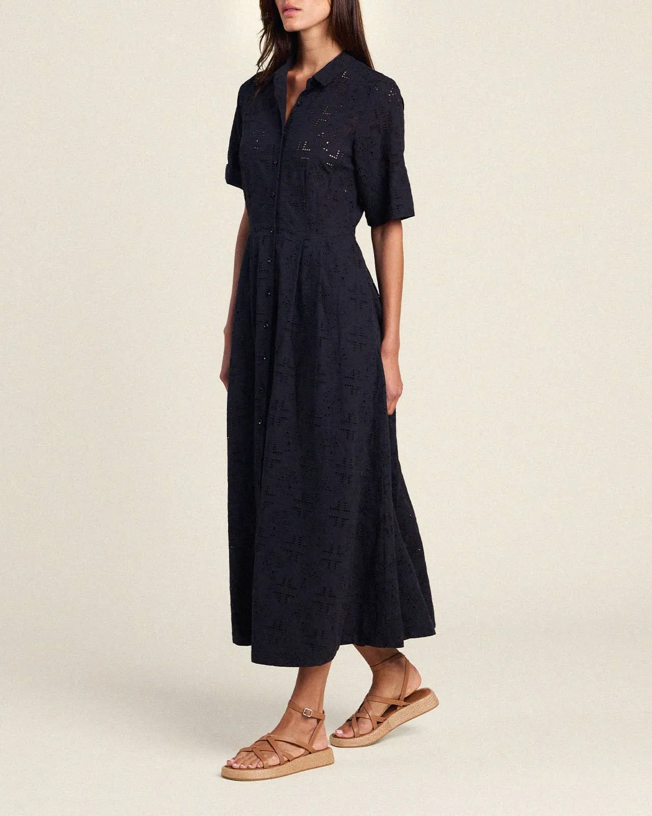 Aster Dress Black Handkerchief Eyelet sold by Trovata product image thumbnail 3