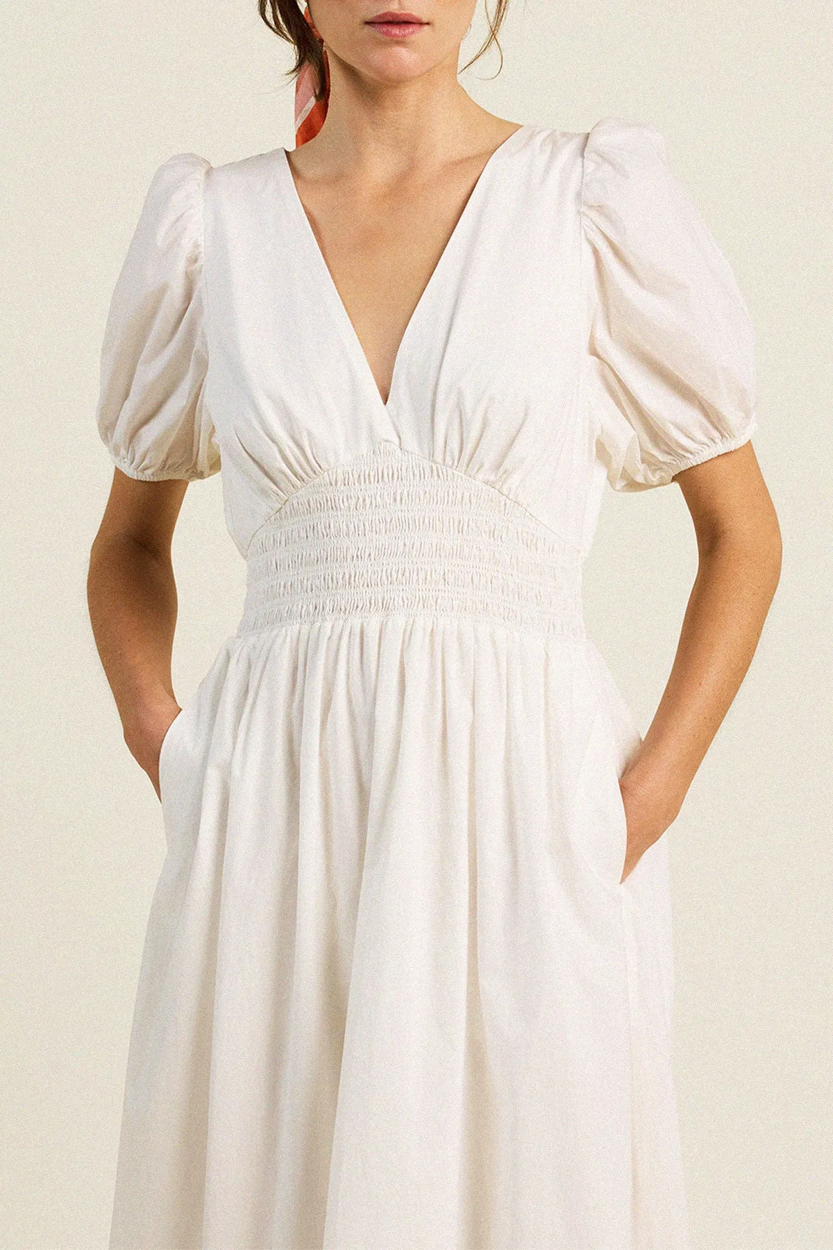 Sonia Dress White Poplin sold by Trovata product image thumbnail 3