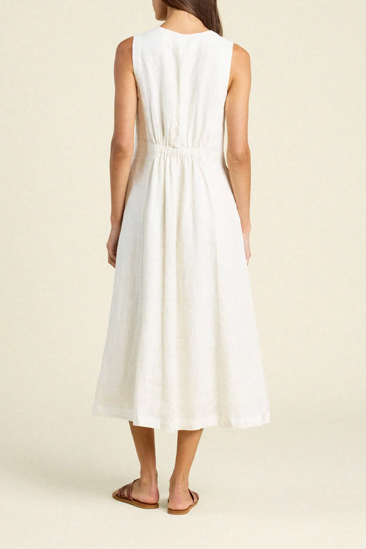 Eleonore Dress Ivory Linen sold by Trovata product image thumbnail 4