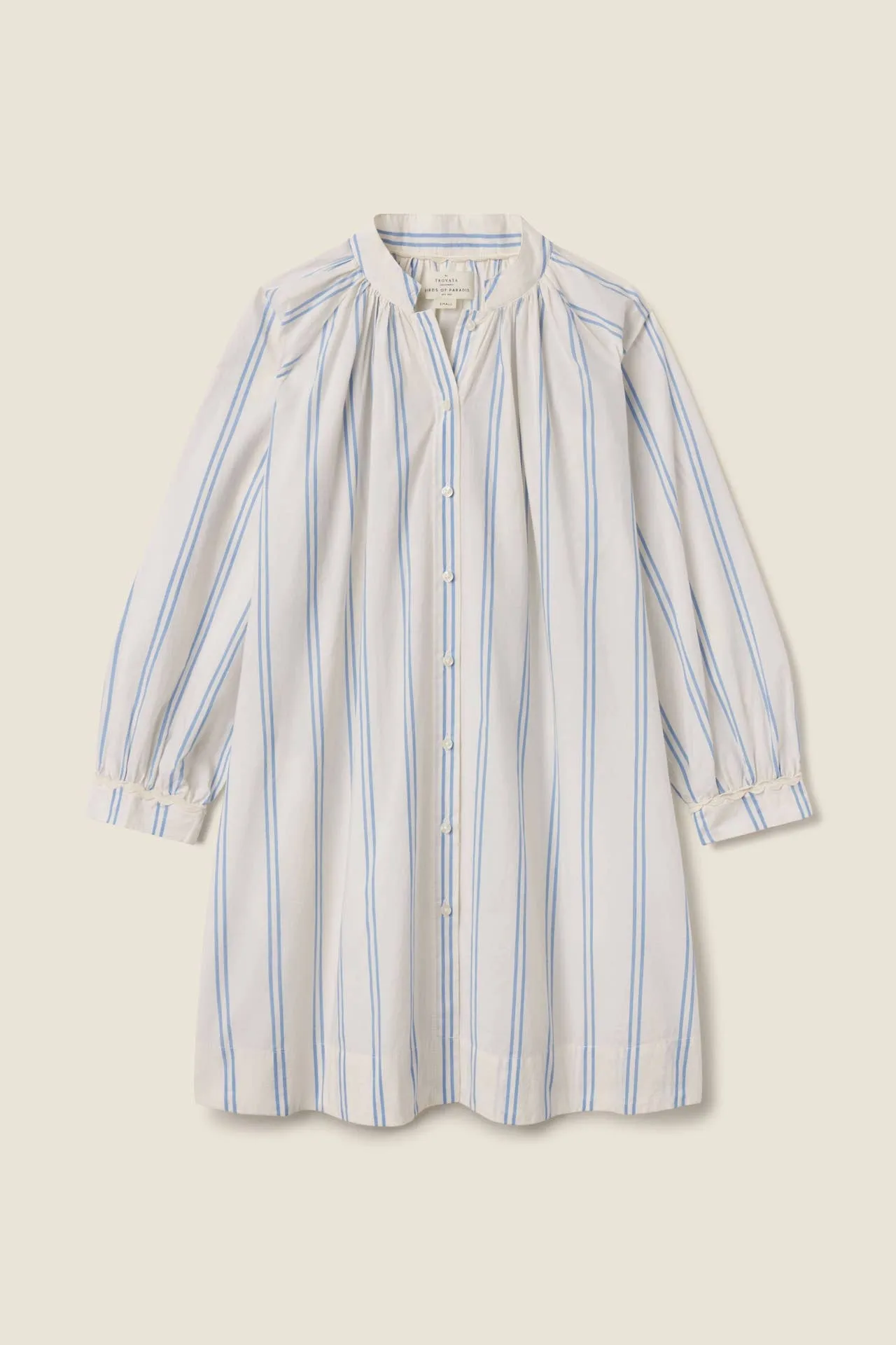 Angeline Dress Cerulean Stripe sold by Trovata