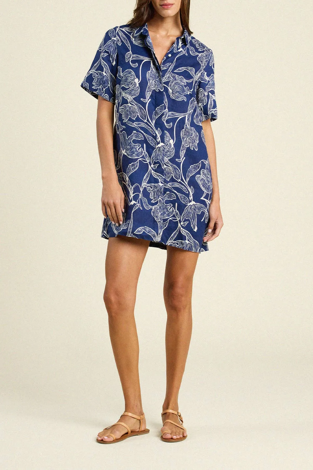 Dana Dress High Tide sold by Trovata product image thumbnail 3