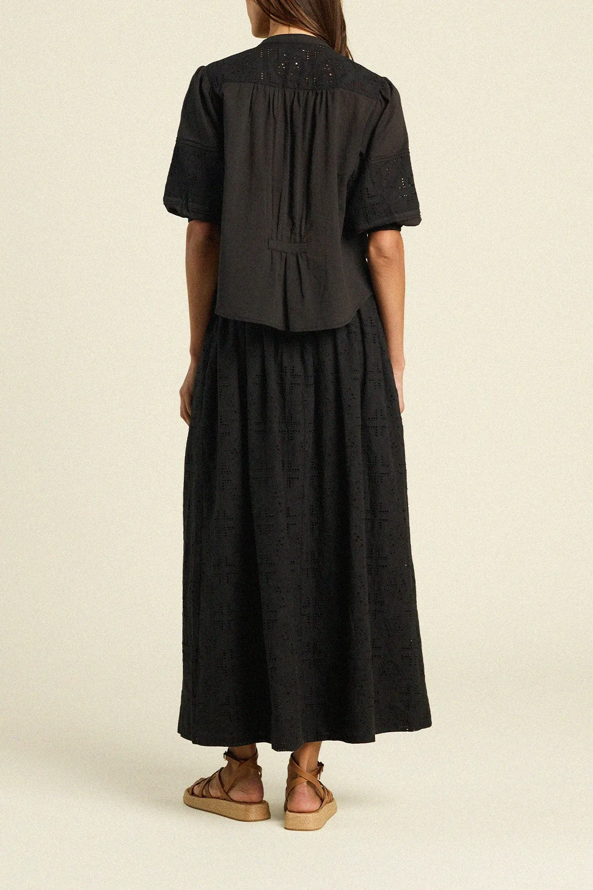 Loren Blouse Black Handkerchief Eyelet sold by Trovata product image thumbnail 4