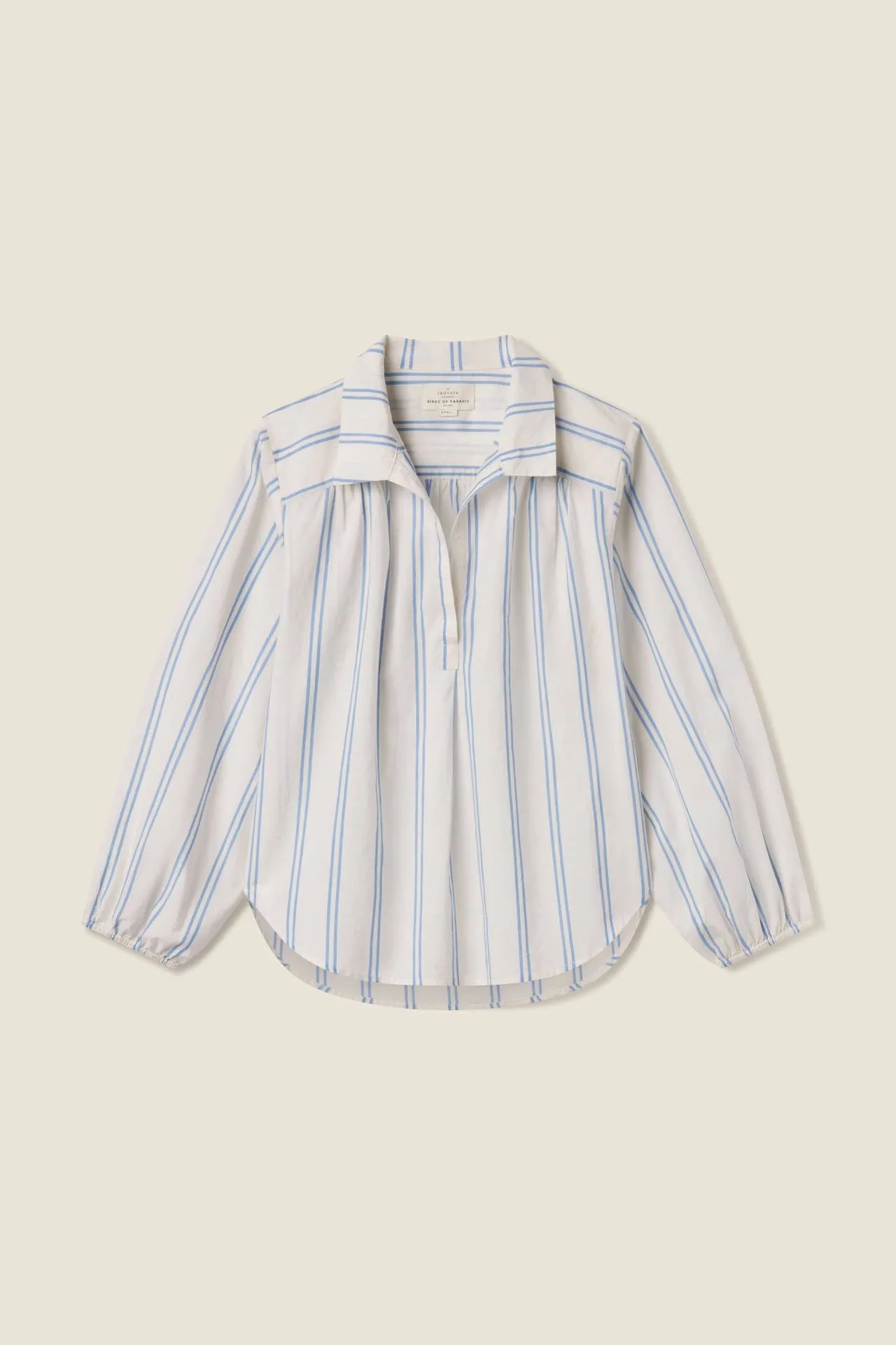 Marisol Blouse Cerulean Stripe sold by Trovata