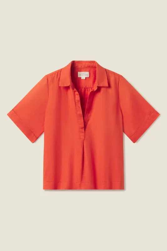 Cora Shirt Dried Apricot made by Trovata