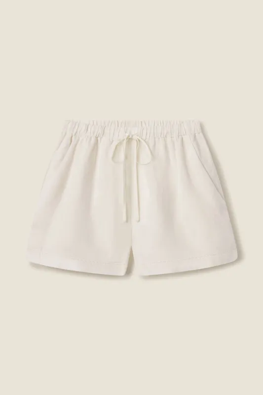 Charlie Short Ivory Linen sold by Trovata