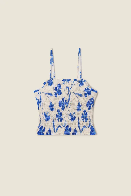 Summer Top Blue Iris sold by Trovata