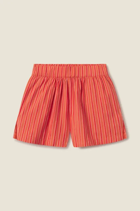 Rhea Short Terracotta Stripe sold by Trovata