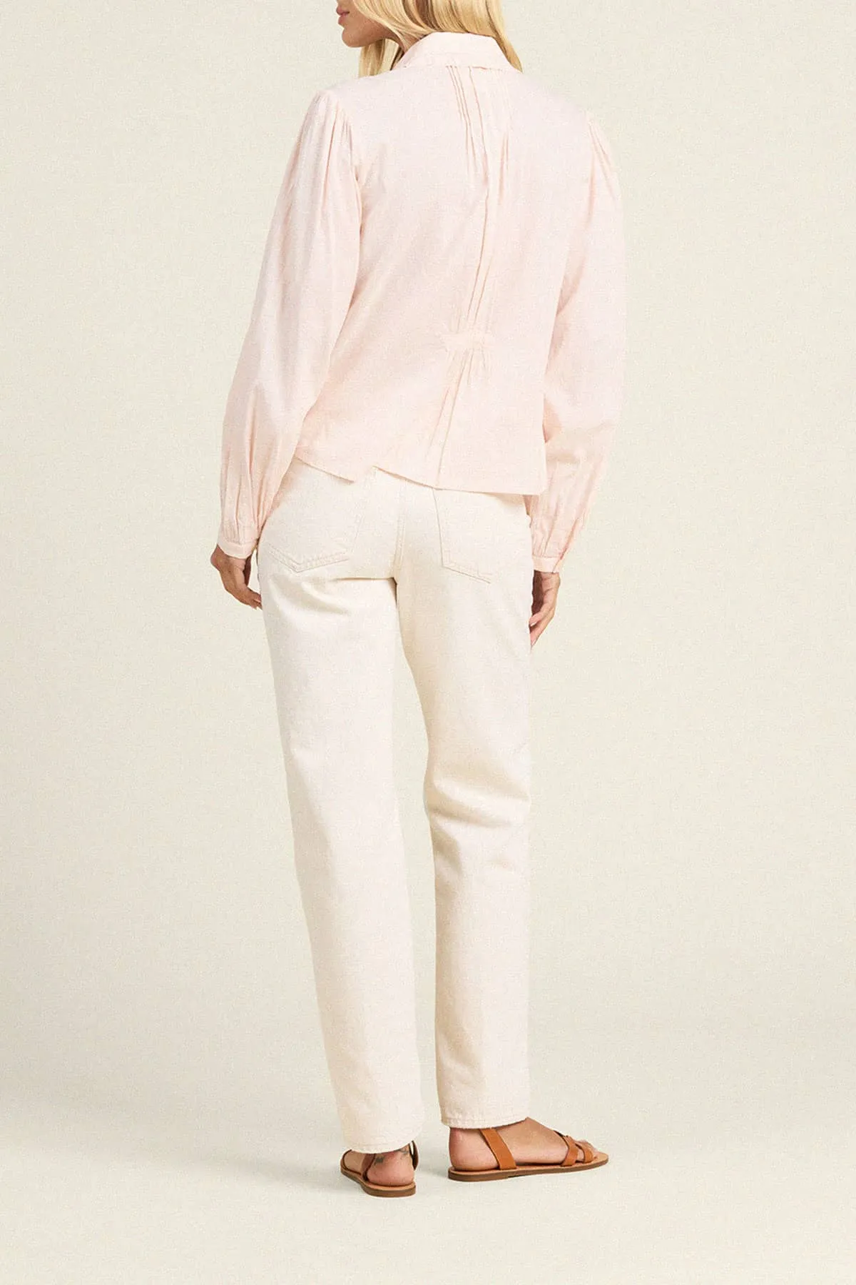 Thalia Blouse Pink Micro Stripe sold by Trovata product image thumbnail 4