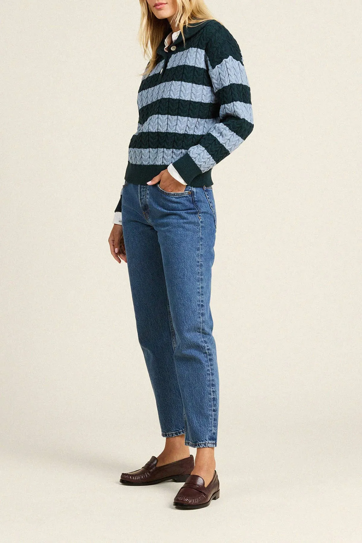 Shelby Sweater Green Stripe sold by Trovata product image thumbnail 4