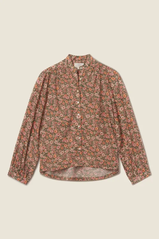 Clara Blouse Marigold Mistral sold by Trovata