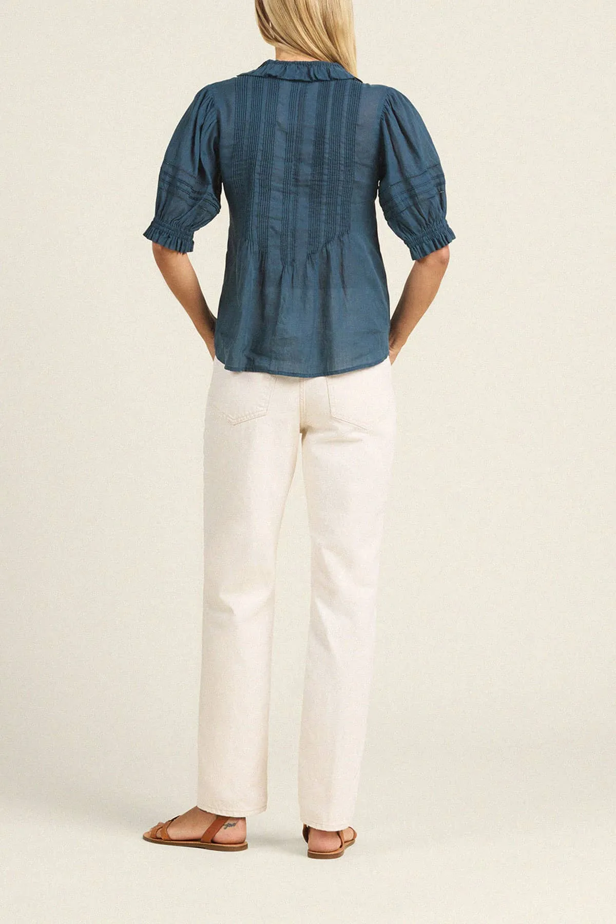 Jess Blouse Teal sold by Trovata product image thumbnail 5
