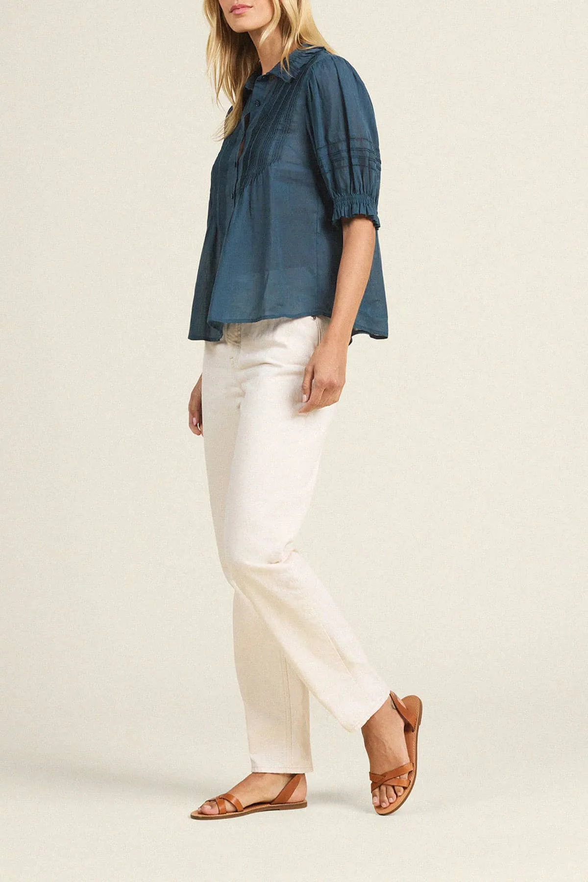 Jess Blouse Teal sold by Trovata product image thumbnail 4